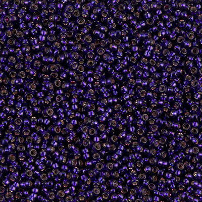 1426 - 25g Size 15/0 Miyuki seed beads in Silver lined Dark Purple