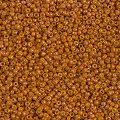 1479 - 25g Size 15/0 Miyuki seed beads in Opaque Pumpkin