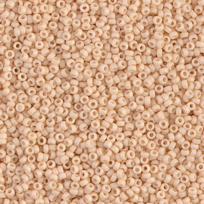 2022 - 5g Size 15/0 Miyuki seed beads in Matt Opaque Dark Cream