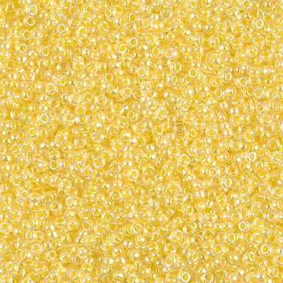 0273 - 5g Size 15/0 Miyuki seed beads in Light Yellow lined AB