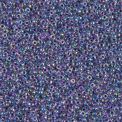 0274 - 25g Size 15/0 Miyuki seed beads in Amethyst lined Crystal AB