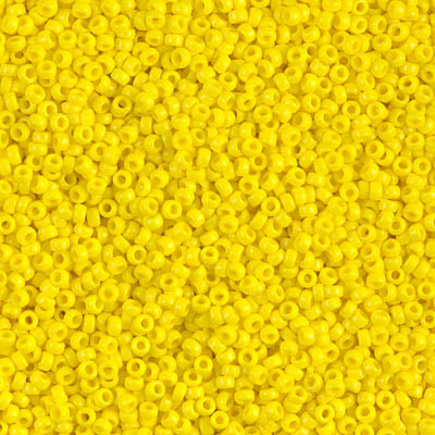 0404 - 25g Size 15/0 Miyuki seed beads in Opaque Yellow
