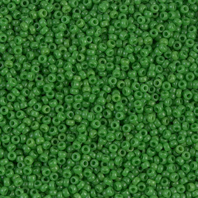 0411 - 5g Size 15/0 Miyuki seed beads in Opaque Jade Green