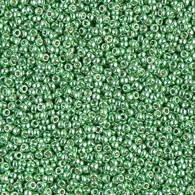 4214 - 5g Size 15/0 Miyuki seed beads in Duracoat Galvanised Dark Mint Green