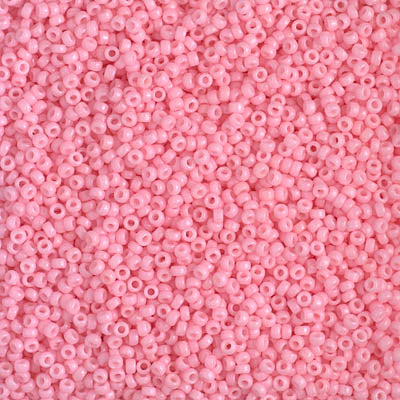 4466 - 25g Size 15/0 Miyuki seed beads in Duracoat Opaque Light Carnation