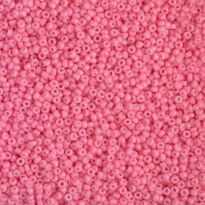 4467 - 25g Size 15/0 Miyuki seed beads in Duracoat Opaque Carnation