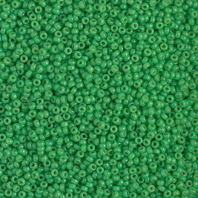 4476 - 10g Size 11/0 Miyuki seed beads in Duracoat Opaque Fiji Green