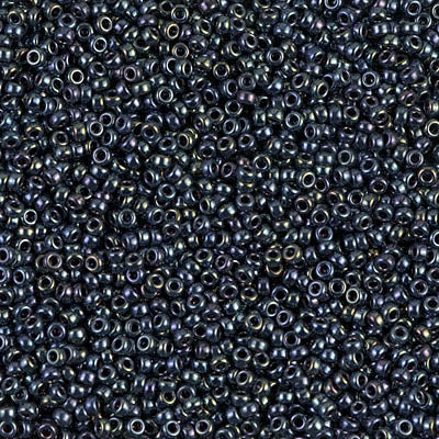 0456 - 5g Size 15/0 Miyuki seed beads in Gunmetal Iris
