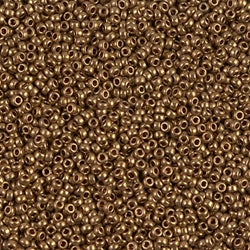 0457L - 5g Size 15/0 Miyuki seed beads in Metallic Light Bronze