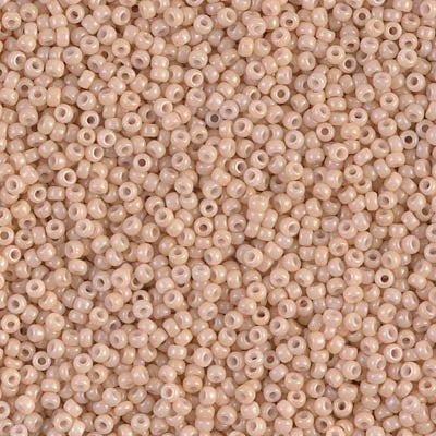 0597 - 5g Size 15/0 Miyuki seed beads in Opaque Tan Lustre