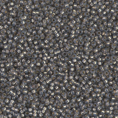 0650 - 5g Size 15/0 Miyuki seed beads in Rustic Grey Silver lined Alabaster