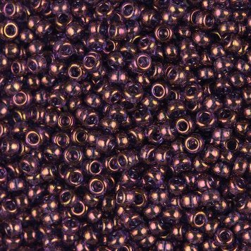 1885 - 50g Size 11/0 Miyuki seed beads in Light Violet Gold Lustre