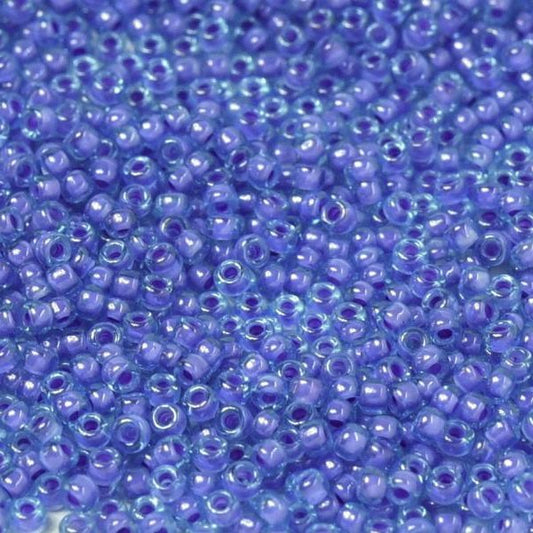 2270 - 5g Size 15/0 Miyuki seed beads in Fancy lined Aqua Pink