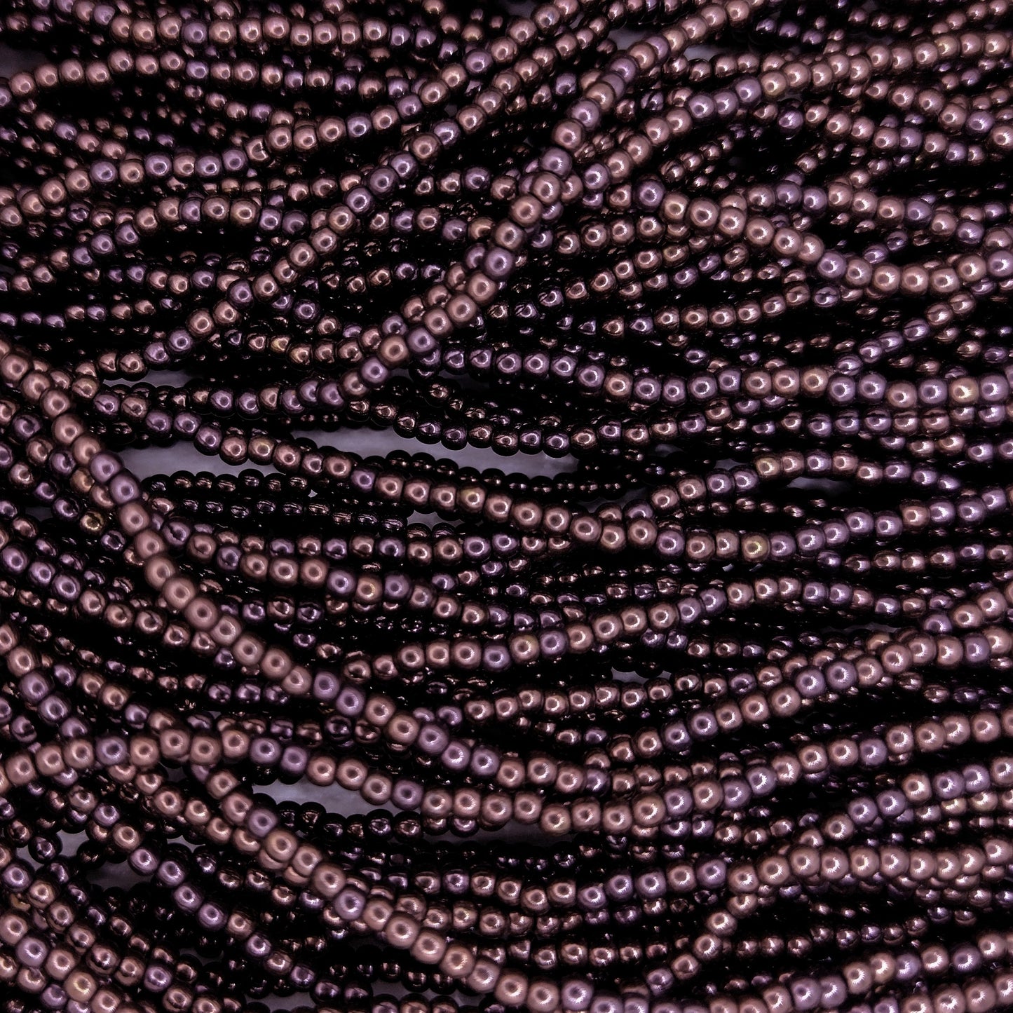 90 x 2mm round beads in Black Bronze