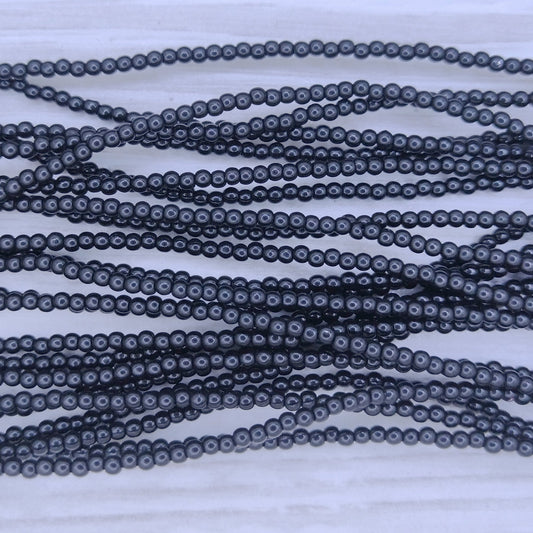90 x 2mm round beads in Black