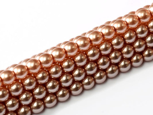 120 x 4mm round pearls in Antique Pink