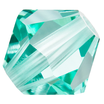 24 x 3mm bicones in Caribbean Sea (Preciosa)