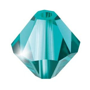 24 x 3mm bicones in Blue Zircon (Preciosa)
