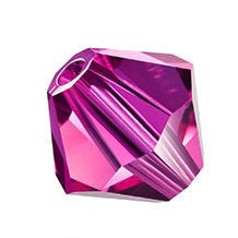24 x 3mm bicones in Fuchsia (Preciosa)