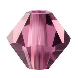 24 x 3mm bicones in Amethyst (Preciosa)