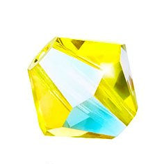 24 x 4mm bicones in Citrine AB (Preciosa)