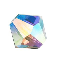 24 x 4mm bicones in Crystal AB (Preciosa)