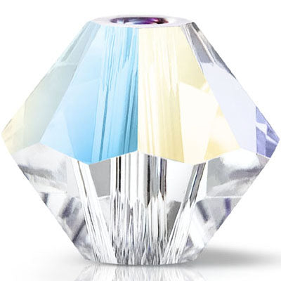 24 x 3mm bicones in Crystal Glitter (Preciosa)