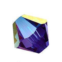 24 x 4mm bicones in Deep Tanzanite AB (Preciosa)