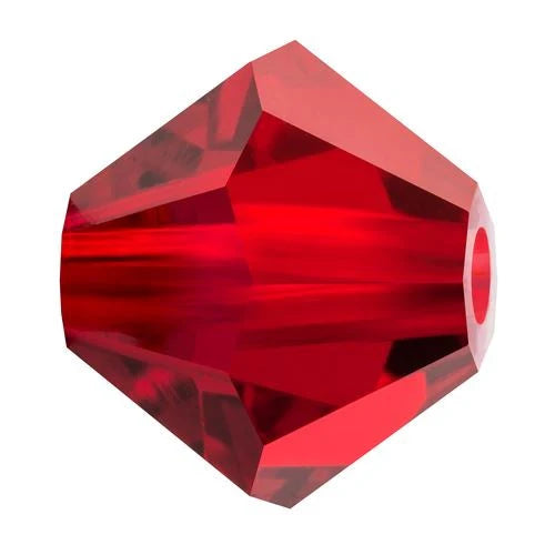 24 x 3mm bicones in Light Siam (Preciosa)