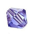 24 x 3mm bicones in Tanzanite (Preciosa)