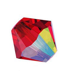 24 x 4mm bicones in Light Siam AB (Preciosa)