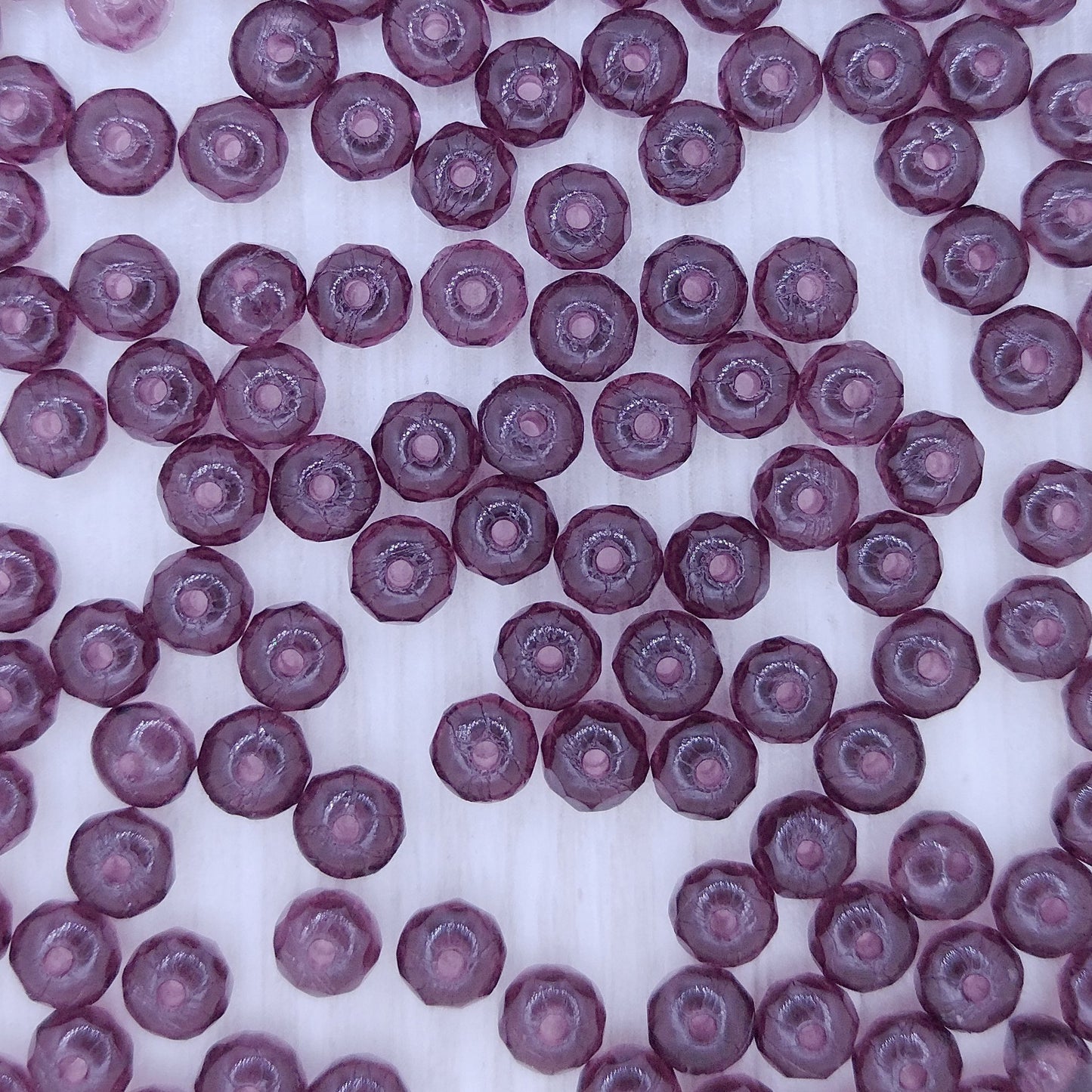 25 x faceted rondelles in Amethyst (3x5mm)