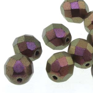 50 x 4mm faceted beads in Polychrome Copper Ombre