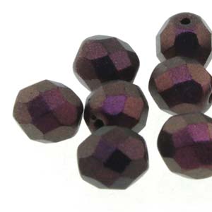 50 x 4mm faceted beads in Polychrome Purple Bromze