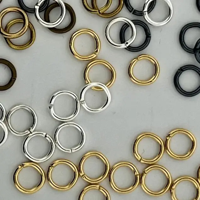20 x 5.8mm round jump rings in Gold (UK Production)