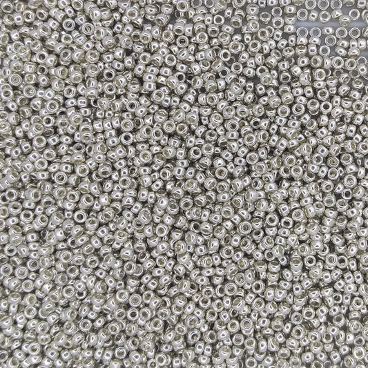 1051 - 25g Size 15/0 Miyuki seed beads in Galvanised Silver