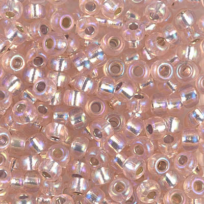 1023 - 10g Size 6/0 Miyuki seed beads in Silver Lined Light Blush