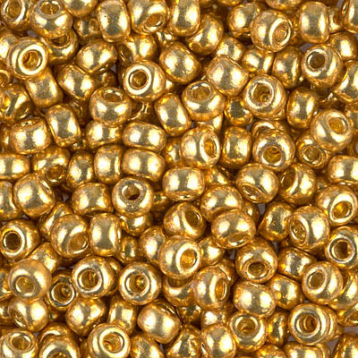 4202 - 10g Size 6/0 Miyuki seed beads in Duracoat Galvanised Gold