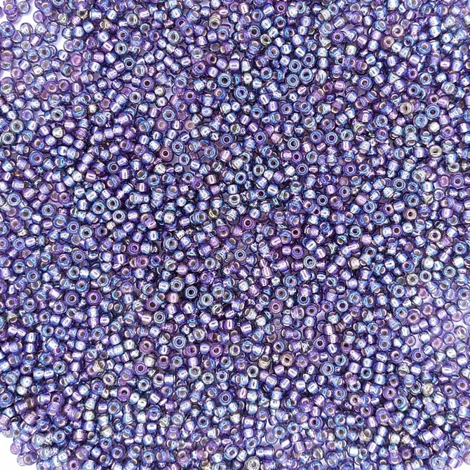 1024 - 50g Size 11/0 Miyuki seed beads in Silver lined Amethyst AB