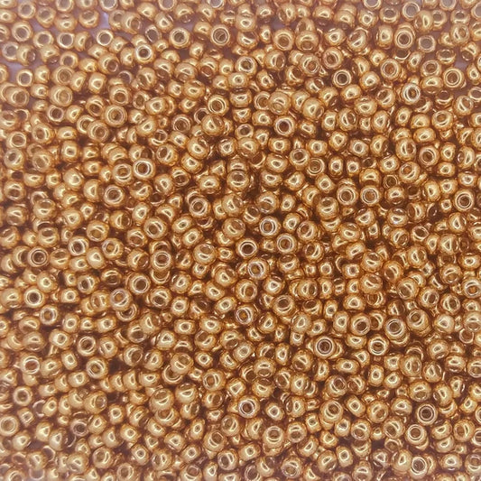 4203 - 50g Size 11/0 Miyuki seed beads in Duracoat Galvanised Yellow Gold