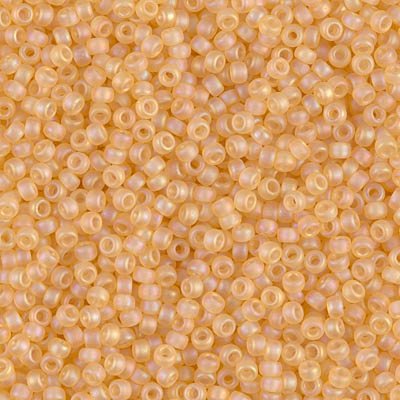 0132FR - 10g Size 11/0 Miyuki seed beads in Matt Light Topaz AB