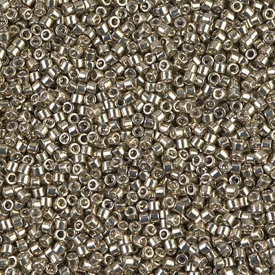 DB0436 - 5g Size 11/0 delicas in Galvanised Pewter