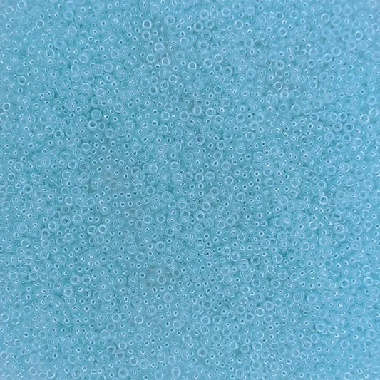 0522 - 25g Size 15/0 Miyuki seed beads in Light Aqua Ceylon