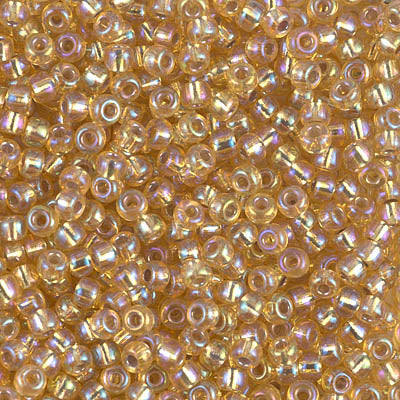 1003 - 10g Size 8/0 Miyuki seed beads in Silver lined Gold AB