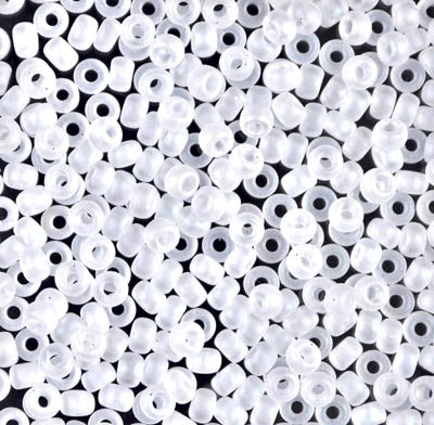 0131FR - 10g Size 8/0 Miyuki seed beads in Matt Crystal AB