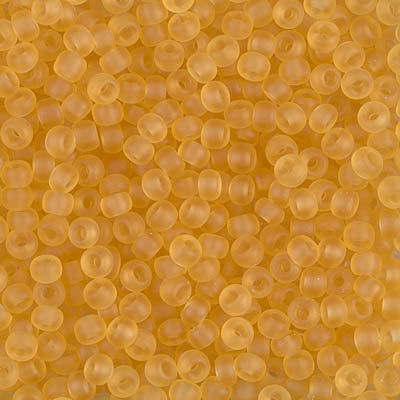 0132F - 50g Size 11/0 Miyuki seed beads in Matt Transparent Light Topaz