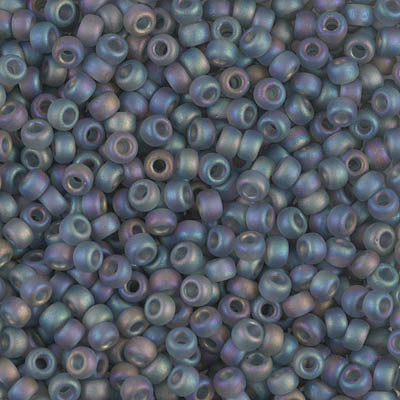 0152FR - 10g Size 8/0 Miyuki seed beads in Matt Grey AB