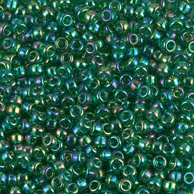 0179 - 10g Size 8/0 Miyuki seed beads in Transparent Green