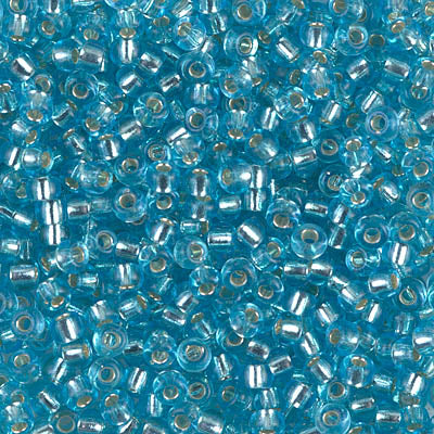 0018 - 50g Size 8/0 Miyuki seed beads in Silver lined Aqua