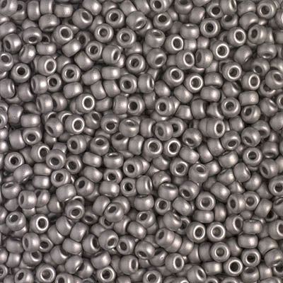0190F - 5g Size 8/0 Miyuki seed beads in Matt Nickel Plated